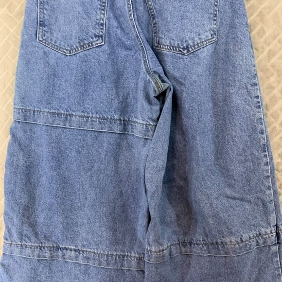 Forever 21 Womens 28 Denim Jeans Blue Wide Leg High Rise Light Wash Stretch - Picture 13 of 15